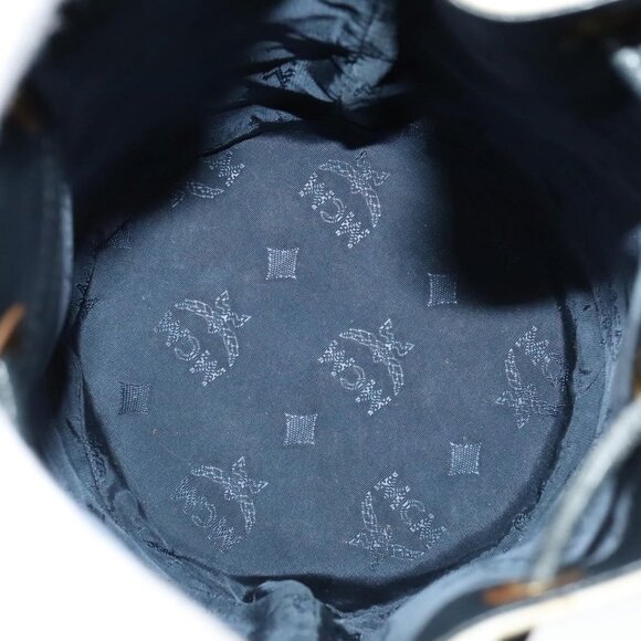 Authentic MCM Vicetos Logogram Shoulder Bag PVC Leather White - Picture 4 of 16